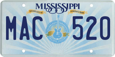 MS license plate MAC520