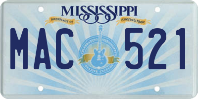 MS license plate MAC521