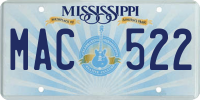 MS license plate MAC522