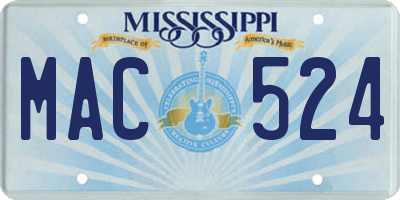 MS license plate MAC524