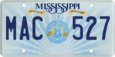 MS license plate MAC527