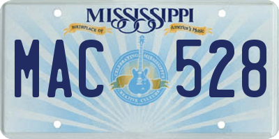 MS license plate MAC528