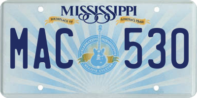 MS license plate MAC530