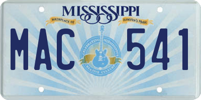 MS license plate MAC541