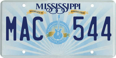 MS license plate MAC544