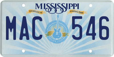 MS license plate MAC546
