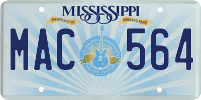 MS license plate MAC564