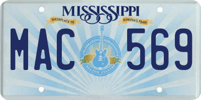 MS license plate MAC569