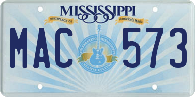 MS license plate MAC573