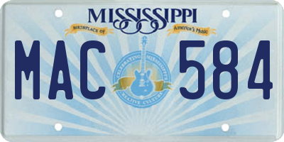 MS license plate MAC584