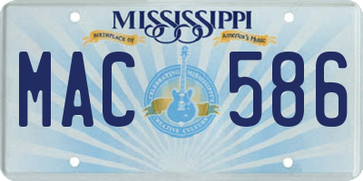 MS license plate MAC586
