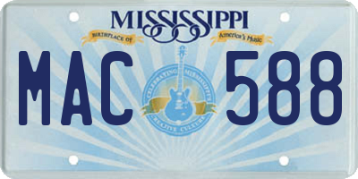 MS license plate MAC588