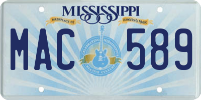 MS license plate MAC589