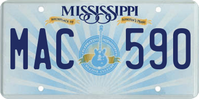 MS license plate MAC590