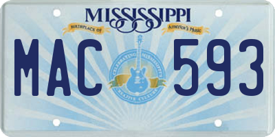 MS license plate MAC593