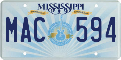 MS license plate MAC594