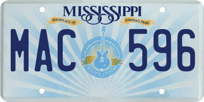 MS license plate MAC596