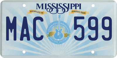 MS license plate MAC599