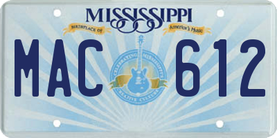 MS license plate MAC612