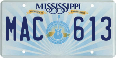 MS license plate MAC613