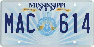MS license plate MAC614