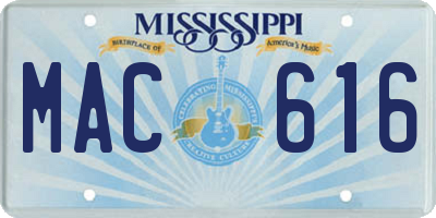 MS license plate MAC616
