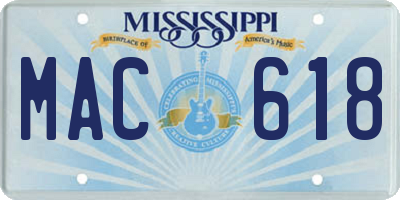 MS license plate MAC618