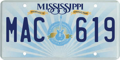 MS license plate MAC619