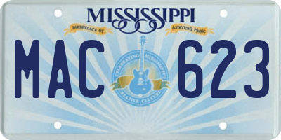 MS license plate MAC623