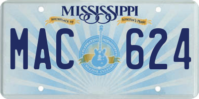 MS license plate MAC624