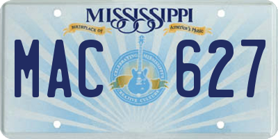 MS license plate MAC627