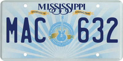 MS license plate MAC632