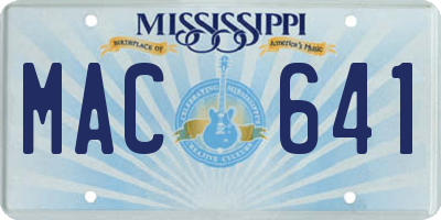 MS license plate MAC641