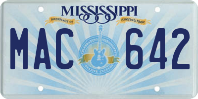 MS license plate MAC642