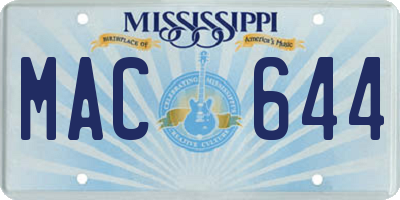 MS license plate MAC644