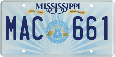MS license plate MAC661