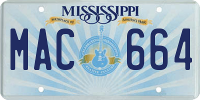 MS license plate MAC664