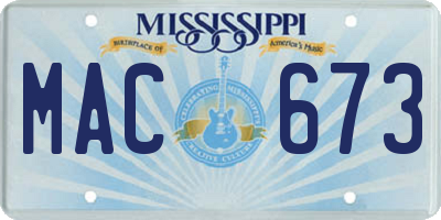 MS license plate MAC673