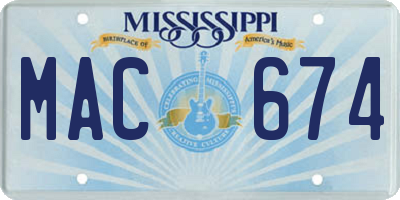 MS license plate MAC674
