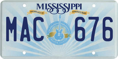MS license plate MAC676