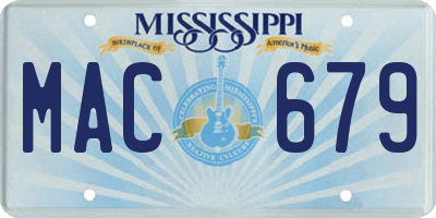 MS license plate MAC679