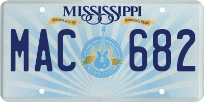 MS license plate MAC682