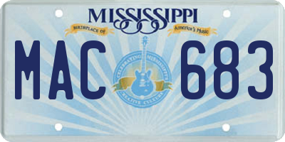 MS license plate MAC683