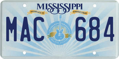 MS license plate MAC684