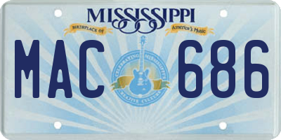 MS license plate MAC686