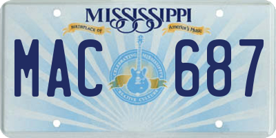 MS license plate MAC687