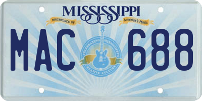 MS license plate MAC688