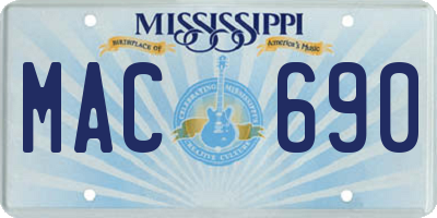 MS license plate MAC690