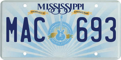 MS license plate MAC693