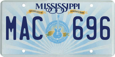 MS license plate MAC696